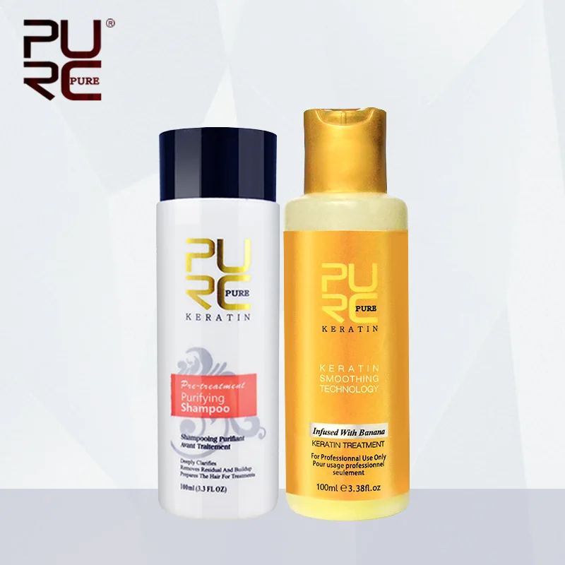 Hair Care Keratin Shampoo - مجموعة شامبو وتنقية بنكهة الموز والكيراتين