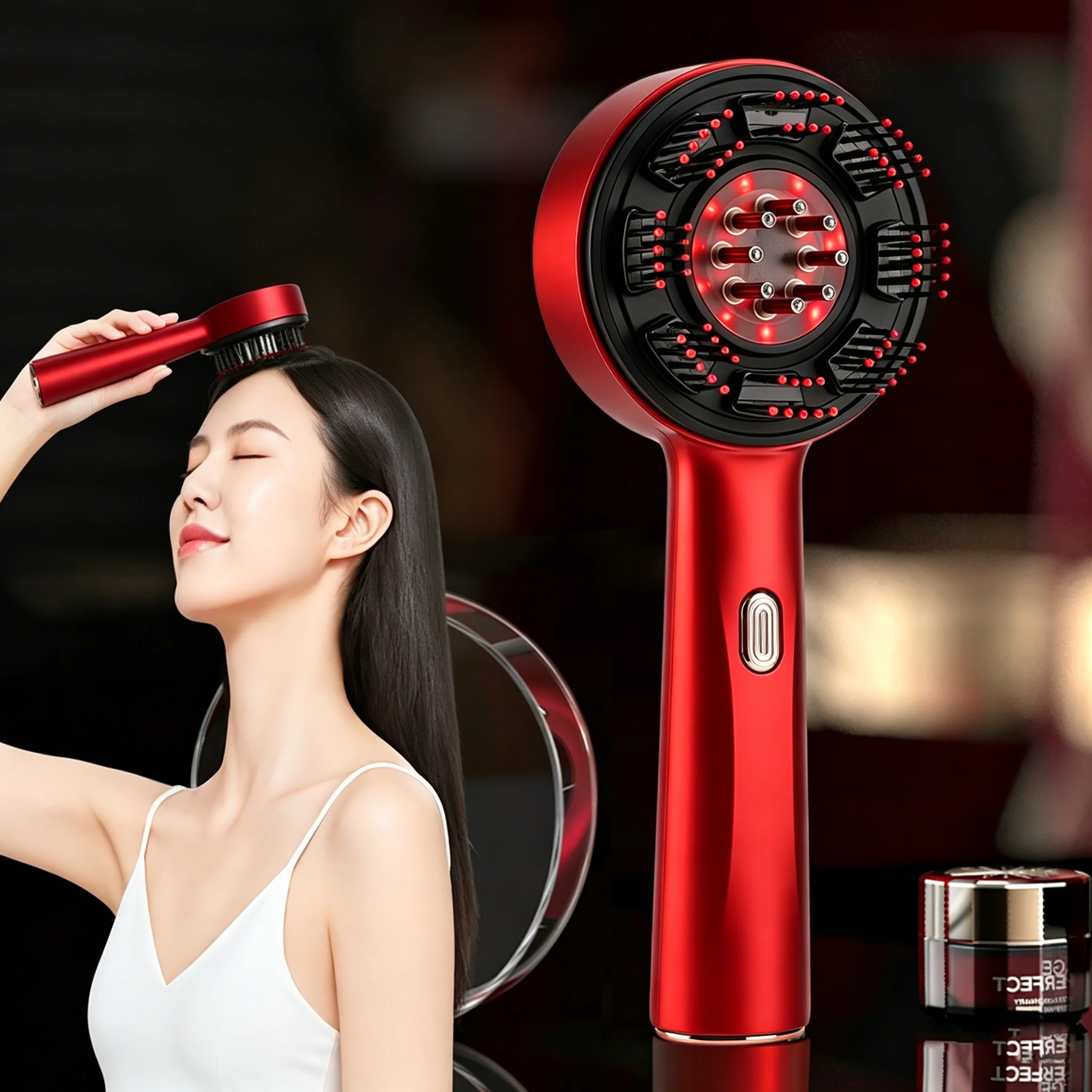 مشط تدليك كهربائي محمول لفروة  - مراجعة Hair Care For Hair Growth وسعره